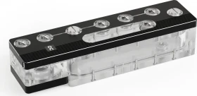Alphacool Apex Distro Plate North XL D5/DDC schwarz, Verteilerplatte