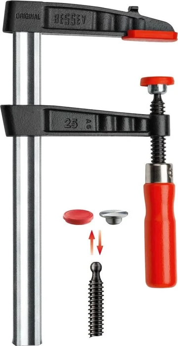 Bessey TG50S17 Temperguss-Schraubzwinge, 500/175mm