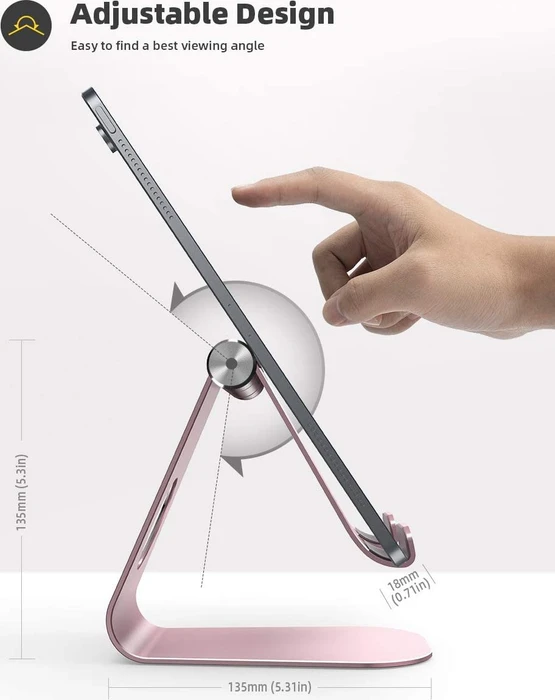 Lamicall Tablet Stand S, Aluminium Tablet- und Smartphone-Ständer, Tablet-Stand 4-13", rosegold, verstellbar