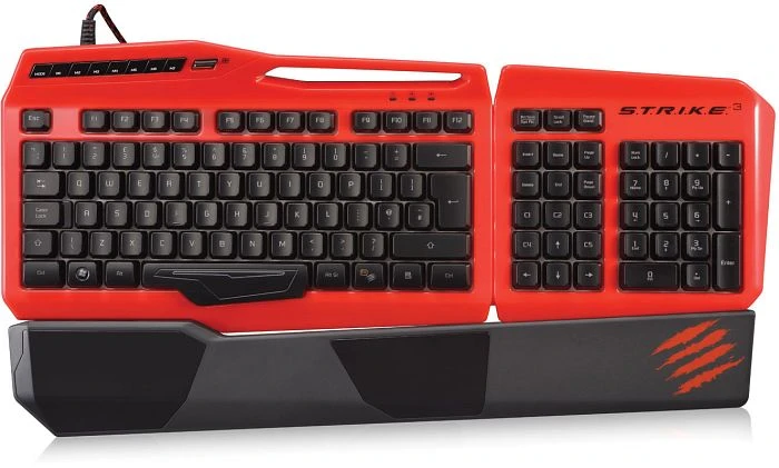 MadCatz S.T.R.I.K.E. 3 Keyboard rot, USB, DE