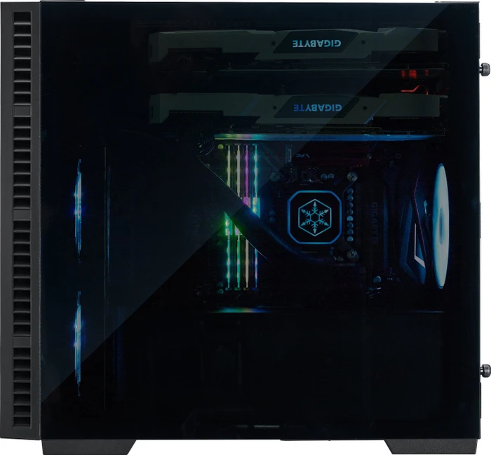 SilverStone Redline Series RL08, rot/schwarz, Glasfenster