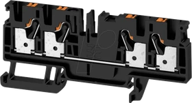 Weidmüller A4C 4 BK Durchgangs-Reihenklemme, PUSH IN, 4 mm², 800 V, 32 A, schwarz