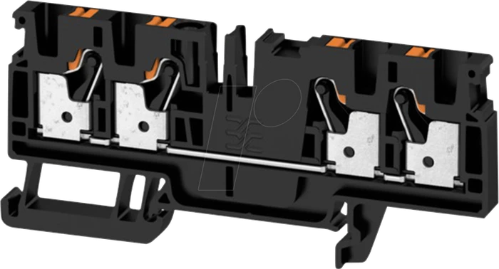 Weidmüller A4C 4 BK Durchgangs-Reihenklemme, PUSH IN, 4 mm², 800 V, 32 A, schwarz