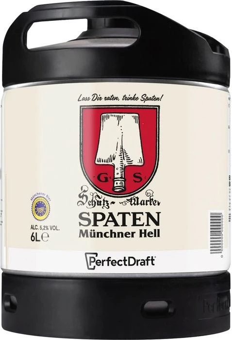PerfectDraft Bierfass Spaten Münchner Hell 6l