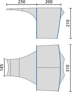 Jack Wolfskin Front Porch Vorzelt sahara