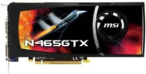 MSI GeForce GTX 465, N465GTX-M2D1G, 1GB GDDR5, 2x DVI, Mini HDMI