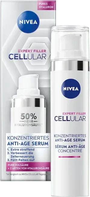 Nivea Hyaluron Cellular Expert Filler Filler Konzentriertes Anti-Age Serum, 40ml