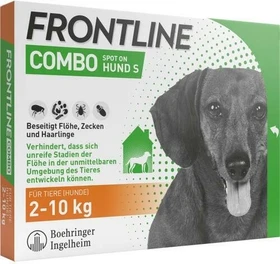 Frontline Combo Spot-On Hund S (2-10kg) Lösung zum Auftropfen Einzeldosispipetten, 3 Stück