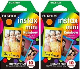 Fujifilm instax mini Sofortbildfilm Rainbow, 10 Aufnahmen