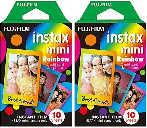 Fujifilm instax mini Sofortbildfilm Rainbow, 10 Aufnahmen