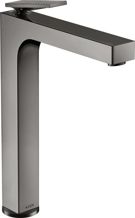 Hansgrohe Axor Citterio 280 Waschbeckenarmatur mit Hebelgriff und Rautenschliff polished black chrome