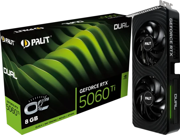Palit GeForce RTX 5060 Ti Dual OC, 8GB GDDR7, HDMI, 3x DP