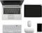 Kensington Multi-Device Dual Wireless Compact Keyboard, silber/weiß, USB/Bluetooth, UK Vorschaubild