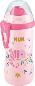 NUK Flexi Cup Trinkflasche Chamäleon Effekt, 12+M, 300ml, rosa