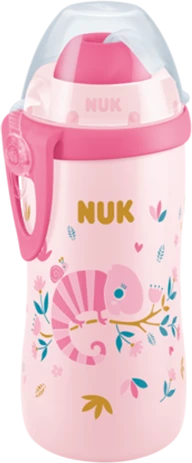 NUK Flexi Cup Trinkflasche mit Chamäleon Effekt Chamäleon, 300ml