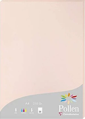 Clairefontaine Pollen Universalpapier rosa, A4, 210g/m², 25 Blatt