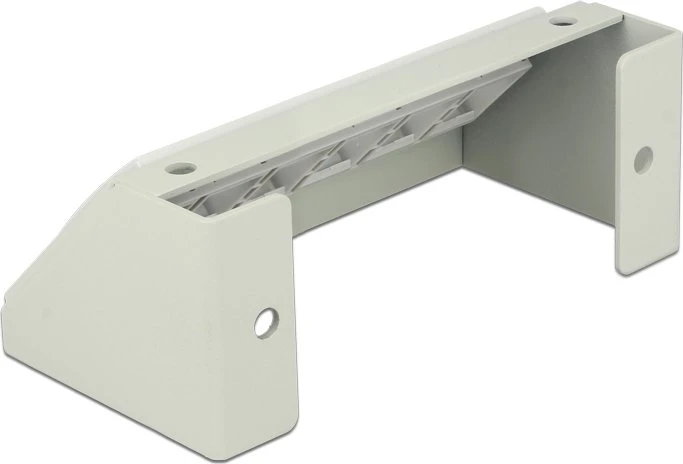 DeLOCK Keystone Multimedia Patchpanel für Tische/Möbel/Wände, 45° geneigt, 6-Port, grau