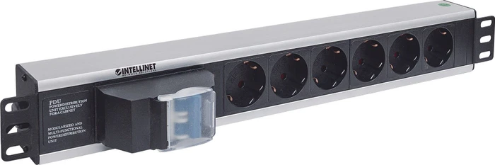 Intellinet 19" Steckdosenleiste, 6-fach, 250V, 1.8m
