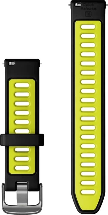 Garmin Schnellwechsel Ersatzarmband 110-175mm Silikon für Garmin Forerunner 265S black/amp yellow