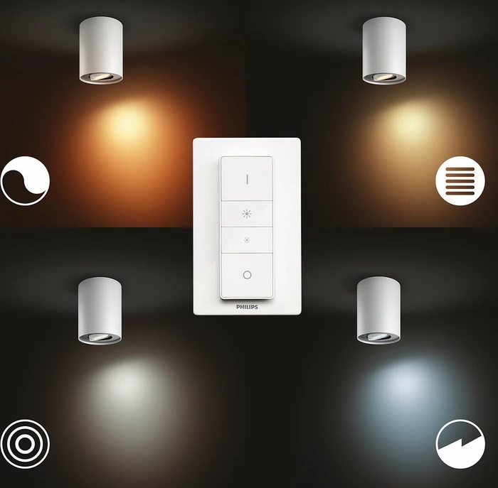 Philips Hue White Ambiance Pillar Spot 1-flammig weiß
