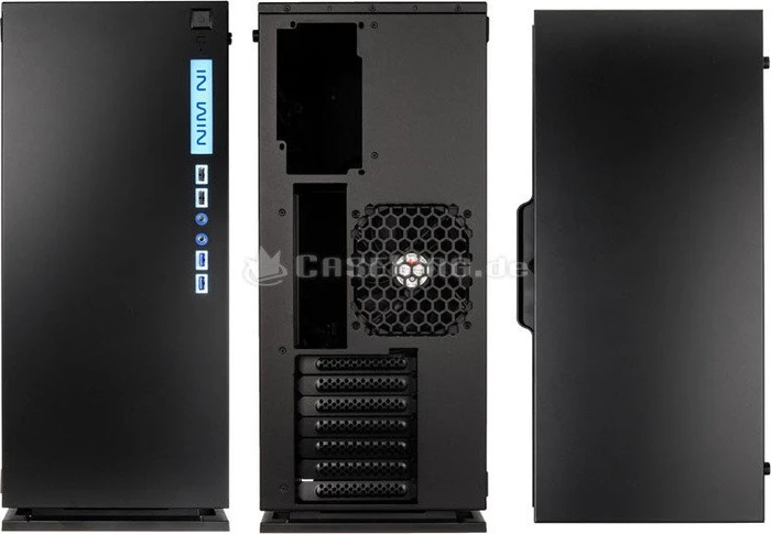 In Win 303 Aurora Edition schwarz, Glasfenster