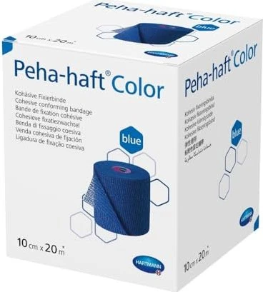 Hartmann Peha-haft Color Fixierbinde latexfrei blau, 10cm x 20m, 1 Stück