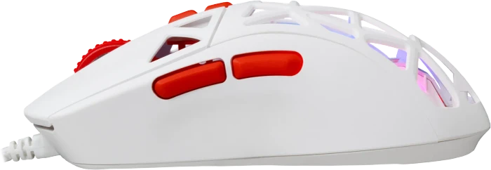 Baracuda Seal Black Gaming Mouse, weiß/rot, USB