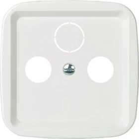 Schneider Electric ELSO Zentralplatte Antennensteckdose 2-Loch, reinweiß