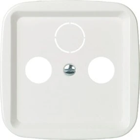 Schneider Electric ELSO Zentralplatte Antennensteckdose 2-Loch, reinweiß