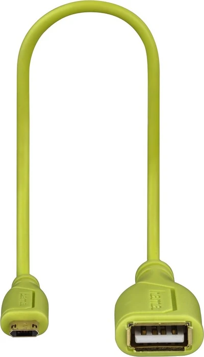 Hama Micro-USB-OTG-Adapterkabel Flexi-Slim, 0.15m, grün