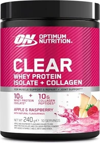 Optimum Nutrition Clear Whey Protein Isolate + Collagen Powder Apple/Raspberry 240g