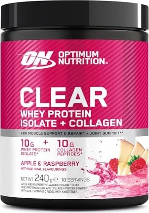 Optimum Nutrition Clear Whey Protein Isolate + Collagen Powder 240g