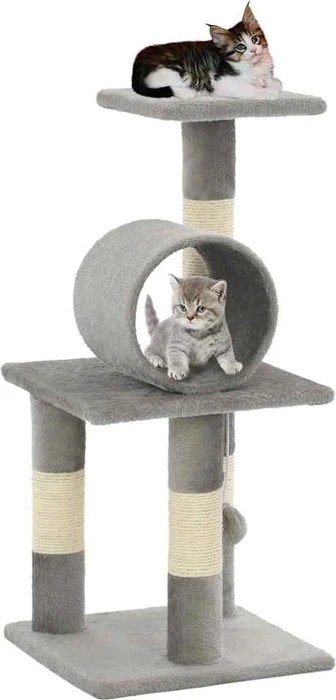 vidaXL Katzen-Kratzbaum Sisal, 65cm, beige/grau