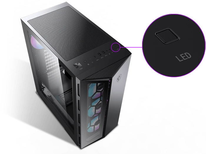 MSI MPG Gungnir 110R, schwarz, Glasfenster