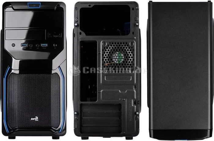 AeroCool QS-183 Advance schwarz, Lüfter LED blau