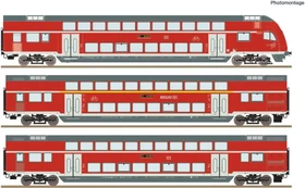 Roco - Spur H0 Personenwagen - Doppelstockwagen, DB AG, 3-tlg.