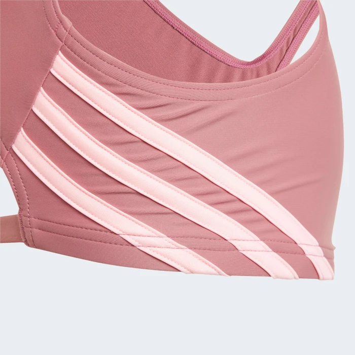 adidas 3-Streifen Bikini-Set pink/pink spark (Junior)