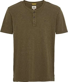 Camel Active Henley Organic Cotton T-Shirt kurzarm oliv (Herren)