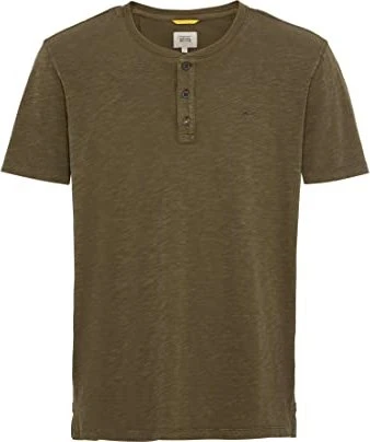 Camel Active Henley Organic Cotton T-Shirt kurzarm oliv (Herren)