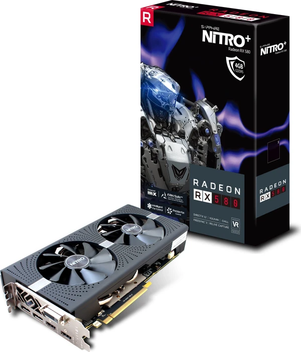 Sapphire Nitro+ Radeon RX 580 4G G5, 4GB GDDR5, DVI, 2x HDMI, 2x DP, lite retail