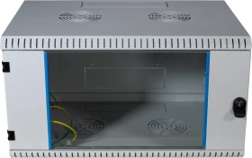 EFB Elektronik 19" Wandgehäuse 15HE, 1-teilig, fest, vormontiert, eigenbelüftet, Sicherheitsglastür, IP20, RAL 7035, 600mm tief