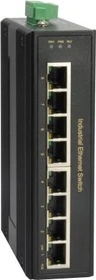 LevelOne IGP Industrial Railmount Gigabit Switch, 8x RJ-45, 126W PoE+ (IGP-0801 / 55051507)