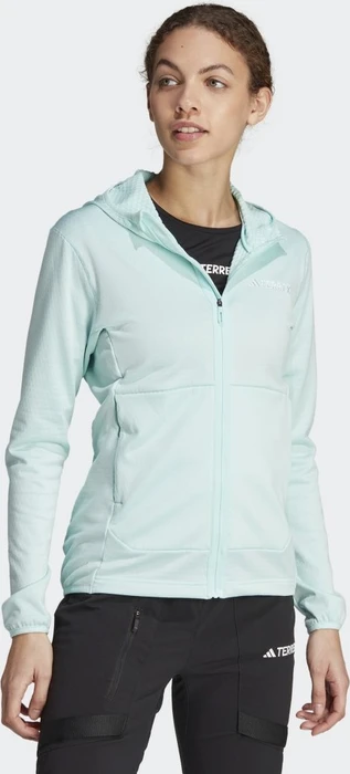 adidas Terrex Xperior LIGHT HoodED Fleece Jacke semi flash aqua (Damen)