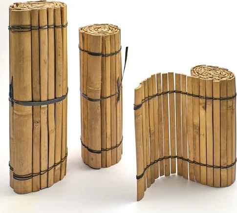 Bamboona Helle filigrane Bambus Rasenkante 50x200cm, 1 Stück