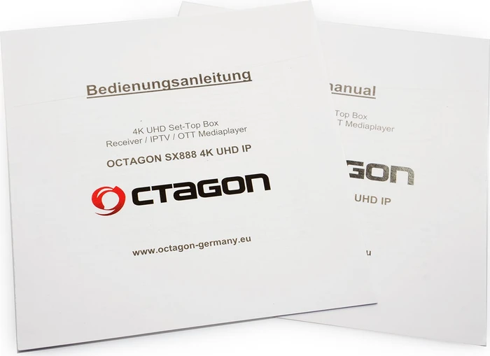 Octagon SX888 4K UHD IP Receiver mit WLAN-Stick