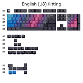 Glorious GPBT Gradient V2 Keycaps, Kunststoff (PBT), Afterparty, mehrfarbig, 135 Tasten, ANSI-US