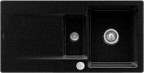Villeroy & Boch Siluet Flat 980x490mm Einbau Becken reversibel mit Ablauffernbedienung chromite