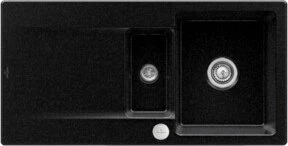 Villeroy & Boch Siluet Flat 980x490mm Einbau Becken reversibel mit Ablauffernbedienung chromite