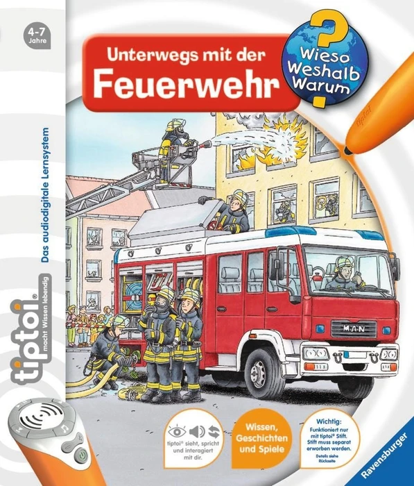 Ravensburger tiptoi Buch: Wieso? Weshalb? Warum? 6: Unterwegs mit der Feuerwehr
