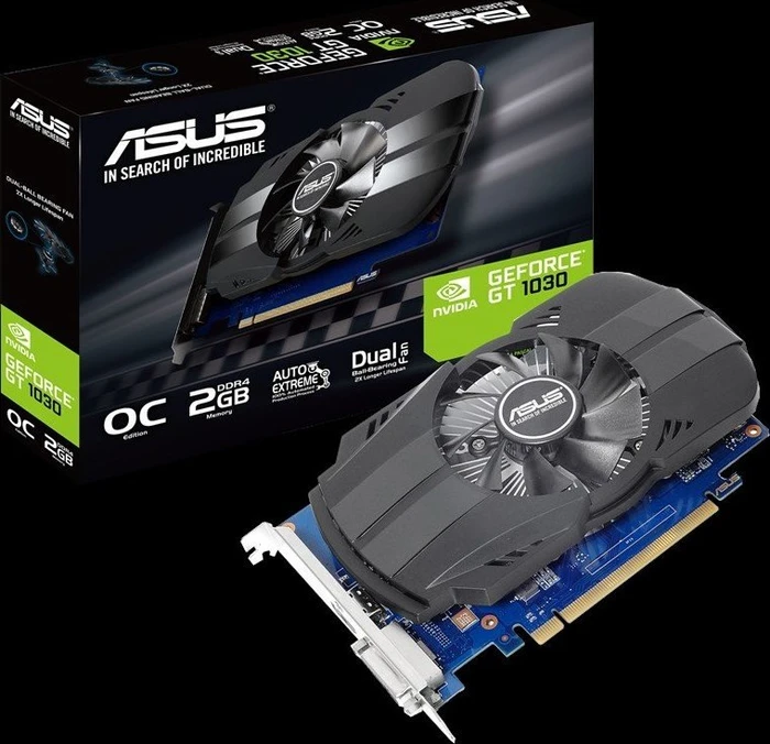 ASUS Phoenix GeForce GT 1030 OC, PH-GT1030-O2GD4, 2GB DDR4, DVI, HDMI